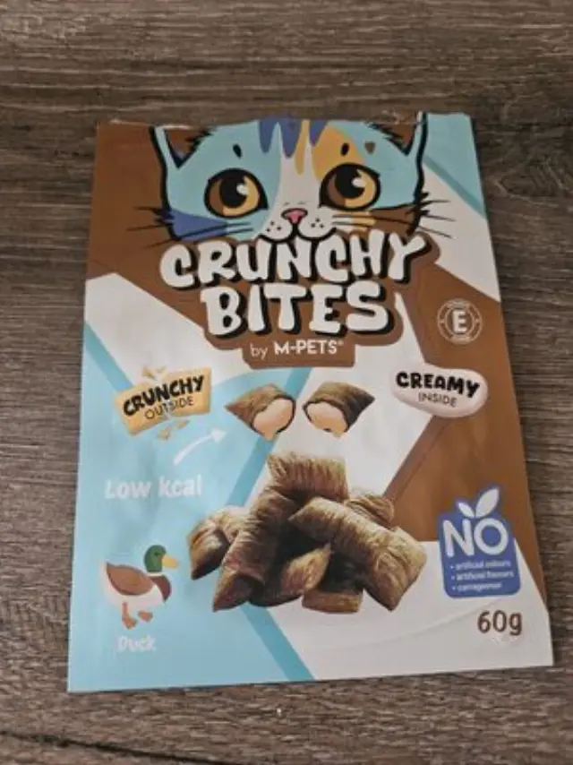 M-PETS Crunchy Bites Duck 60gr Τραγανές Λιχουδιές Γάτας με Πάπια