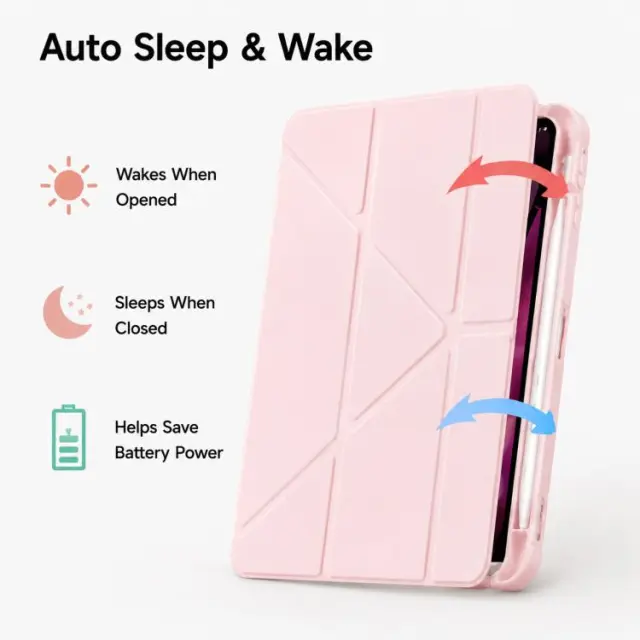 Origami Hybrid Θήκη για iPad 10.9″/11 (2025)-Pink/Clear OEM 2