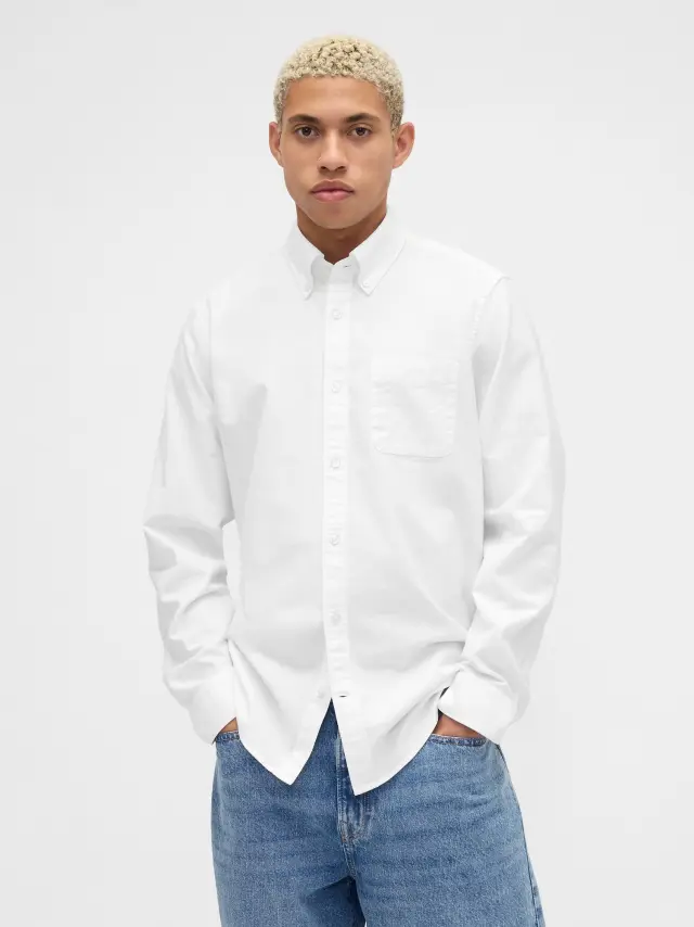 Ανδρικό Πουκάμισο Oxford OPTIC WHITE V6