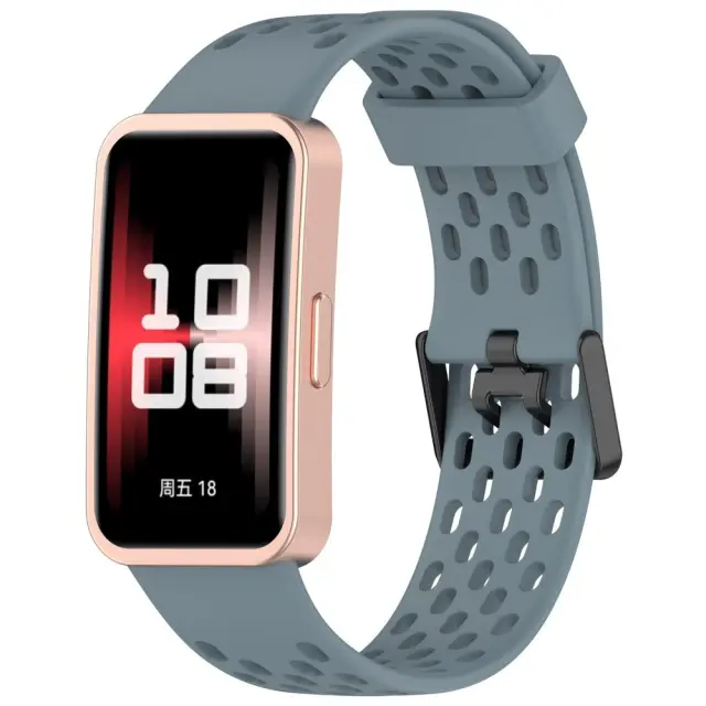 Ανταλλακτικό Λουράκι Σιλικόνης Breathable για Huawei Band 8/9/10 - Steel Blue OEM