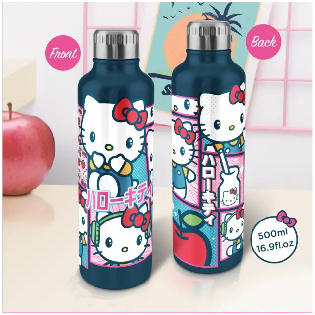 Παγουρίνο μεταλλικό HELLO KITTY - Metal Water Bottle 500ml