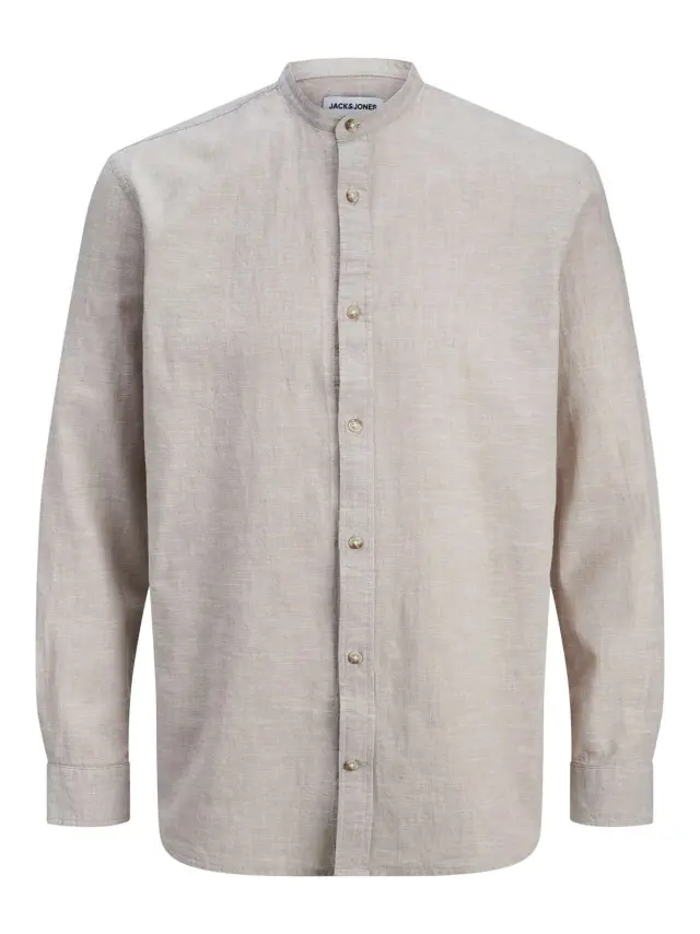 JJESUMMER LINEN BLEND BAND SHIRT L/S SN String