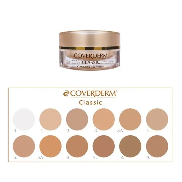 Coverderm Classic SPF30 Αδιάβροχο Make-Up Προσώπου & Σώματος 15ml 7