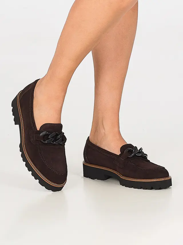 Gabor Μοκασίνια-Loafers Γυναικείο δέρμα Nubuck Καφέ GAB/95240 004-MOCCA - 41 2