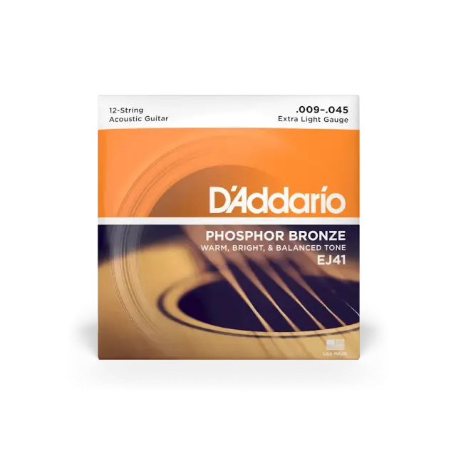 D'Addario EJ41 Phosphor Bronze Χορδές 12άχορδης Ακουστικής Κιθάρας 9 - 45