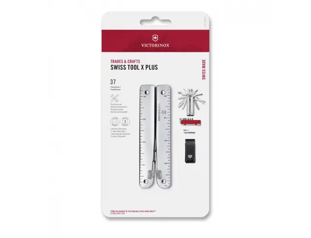 Ελβετικό Πολυεργαλείο Victorinox Swiss Tool X Plus με δερμάτινη θήκη, 37 λειτουργίες και μήκος 11.5cm - Silver 3.0338.L 3