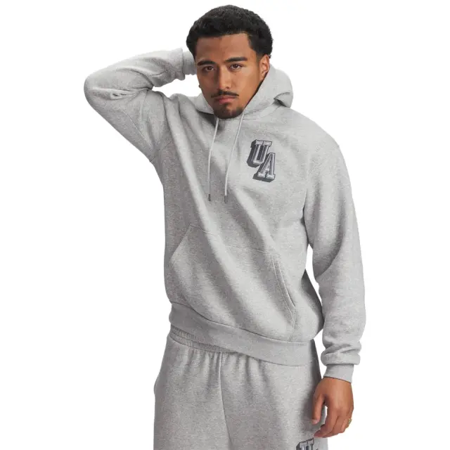 Under Armour Icon Fleece Graphic Top (6007591-011) - Γκρί
