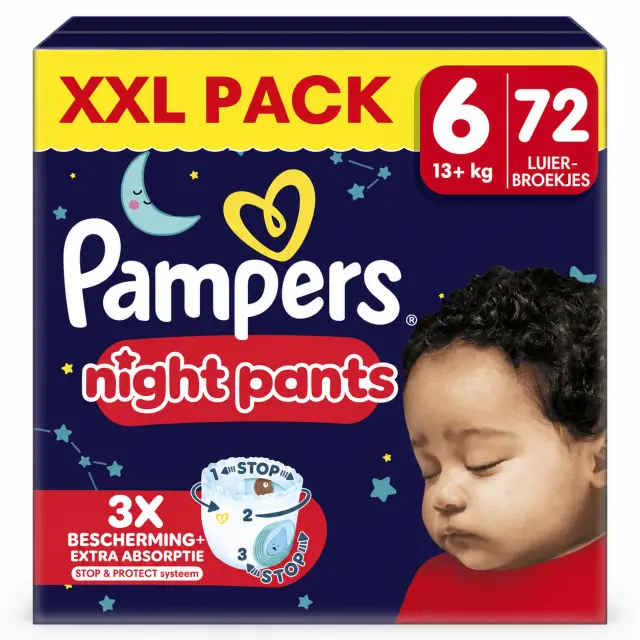 Pampers night pants XXL Πανα βρακακι νυχτας No6 13+kg 72τμχ