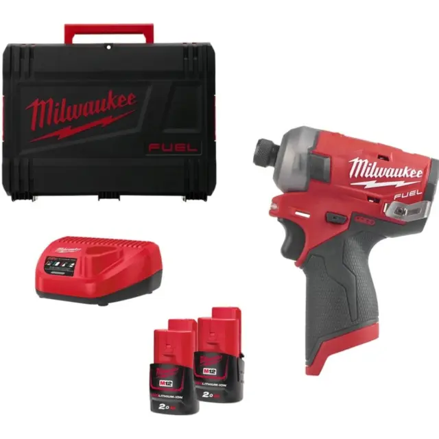 Milwaukee 4933464973 - Υδραυλικό Παλμικό Κατσαβίδι 10.8V σε Βαλίτσα Μεταφοράς με Φορτιστή και 2 Μπαταρίες 2.0Ah (2x2Ah) M12 FQID-202X