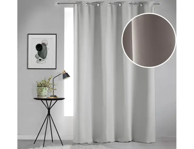 Κουρτίνα Συσκότισης Occult Douceur d'intérieur με τρουκς και διαστάσεις 135x280cm - Pearl 1608660 2