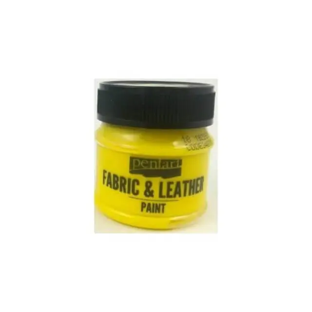 Fabric and leather paint 50 ml, Pentart -Χρώμα για ύφασμα και δέρμα, Yellow