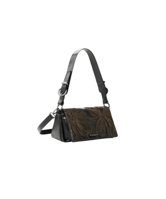 Desigual - Γυναικεία Τσάντα Ώμου / Χιαστί Mistral Naron Mini 26WAXP61-6009 Καφέ/Μαύρο 2