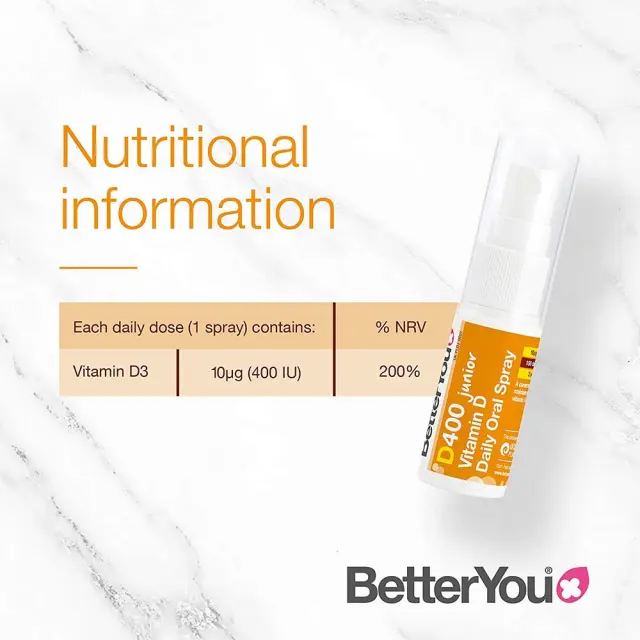 BetterYou Dlux Junior Daily Vitamin D 400 IU Oral Spray 2