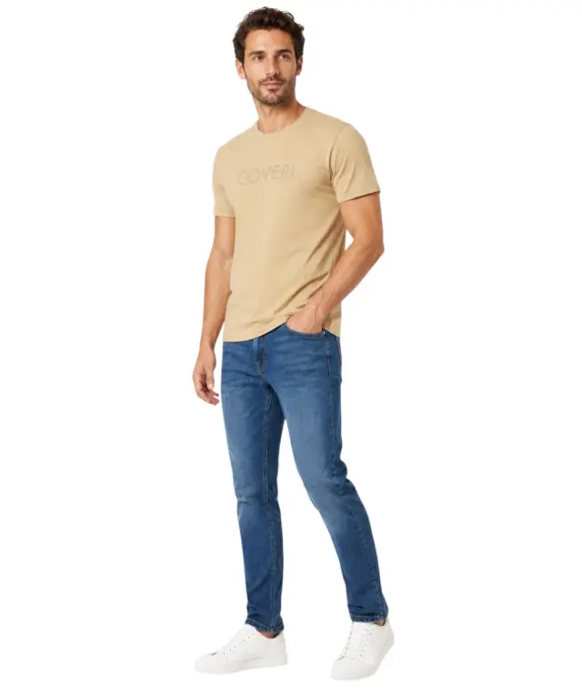 Coveri Moving - Ανδρικό Κοντομάνικο Μπλουζάκι T-Shirt TJ5015-TERRA Καφέ 2