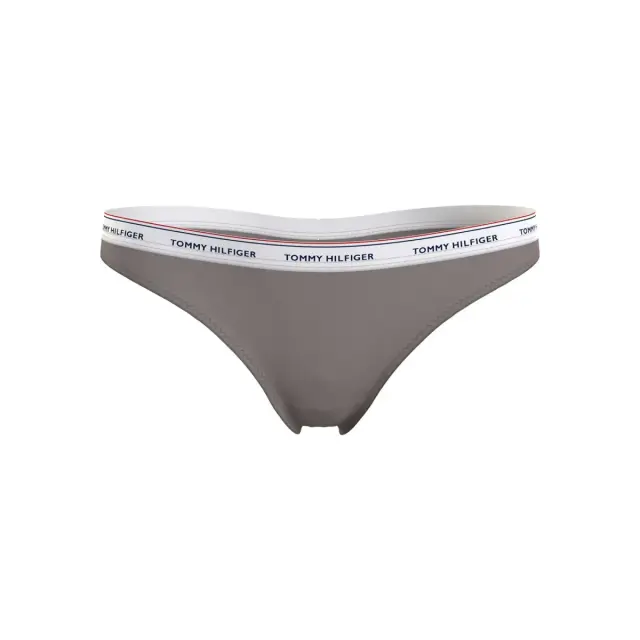 Tommy Hilfiger Γυναικείο String Small Logo Thong - Τριπλό Πακέτο, Χρώμα Rouge-Oat Milk-Black - L 3