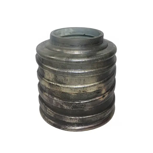 Βάζο γυάλινο spiral με οξείδωση σαμπάνι 23x35cm Zaros 26665 IN244