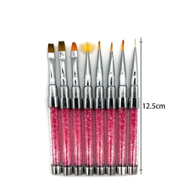 Σετ πινέλα νυχίων 8τμχ - Nail brushes 8pcs 3666