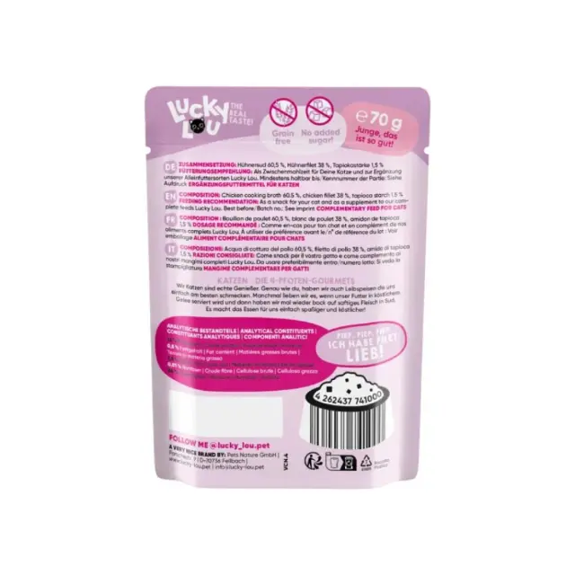 Lucky Lou ExtraFood Jelly Φιλέτο Κοτόπουλου Φακελάκι 70gr 2