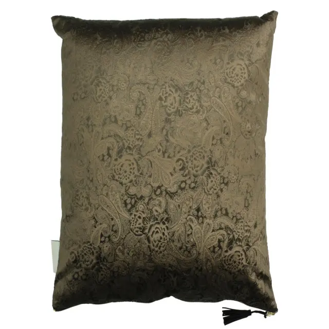Μαξιλάρι Paisley Καφέ Βελούδο 45x45cm 2
