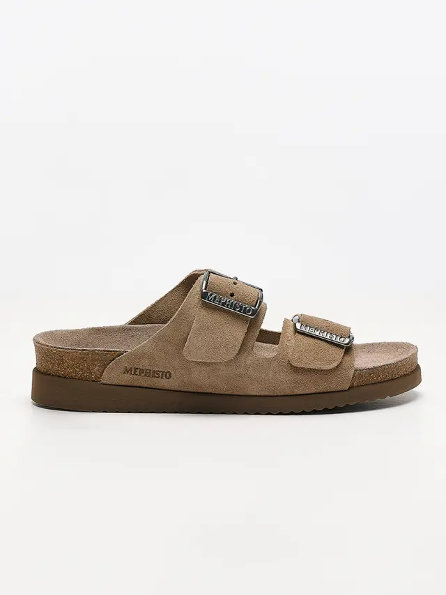 Mephisto Πέδιλα Γυναικείο δέρμα Nubuck Μπεζ MEP/HESTER GREY 3