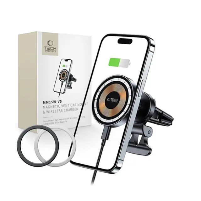 Tech-Protect Car Phone Holder with MagSafe for Air Vent MM15W-V5 15W Black