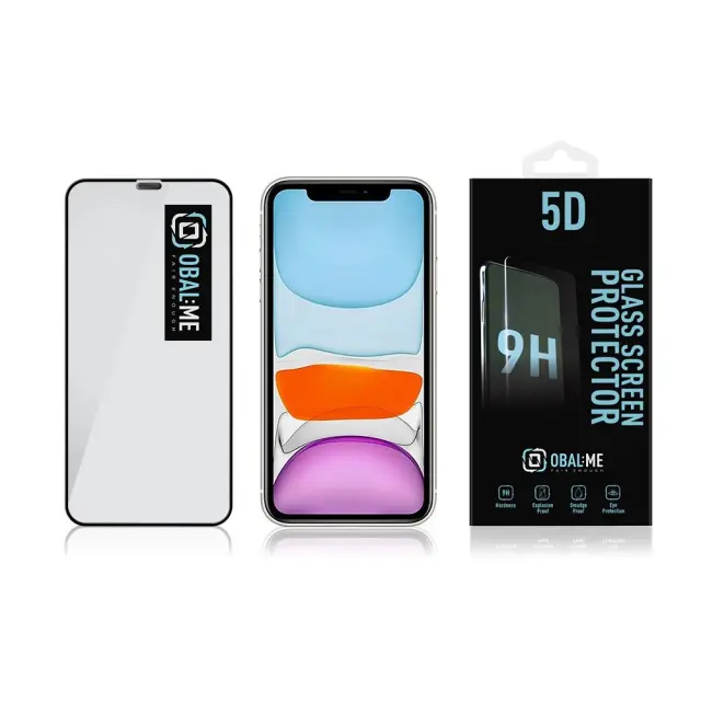 OBAL:ME 5D Glass Screen Protector for Apple iPhone 11/XR Black 3