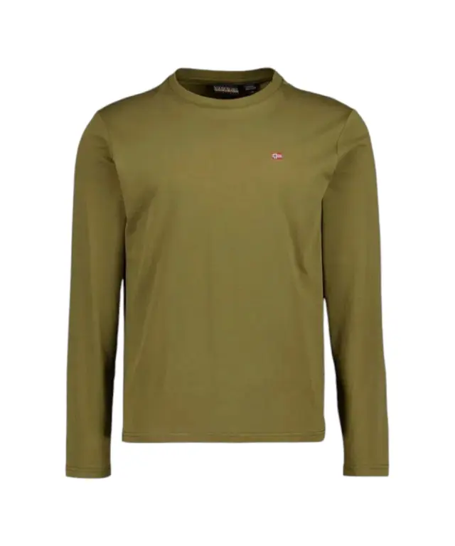 Napapijri - Ανδρική Μακρυμάνικη Μπλούζα T-Shirt NP0A4HN7-G3A Λαδί - 2XL 3