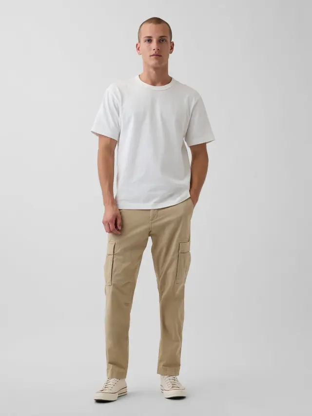 Μπεζ Cargo Παντελόνι με GapFlex Khaki