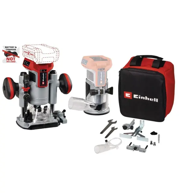 Einhell 4350410 - Ρούτερ Περιθωρίων TP-RO 18 Set Li BL (Χωρίς Μπαταρία + Φορτιστή) σε Θήκη Μεταφοράς