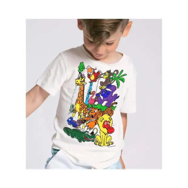 Splat Planet Πλενόμενο t-Shirt Ζωγραφικής με Μαρκαδόρους: Zoo 3-4 ετών 3