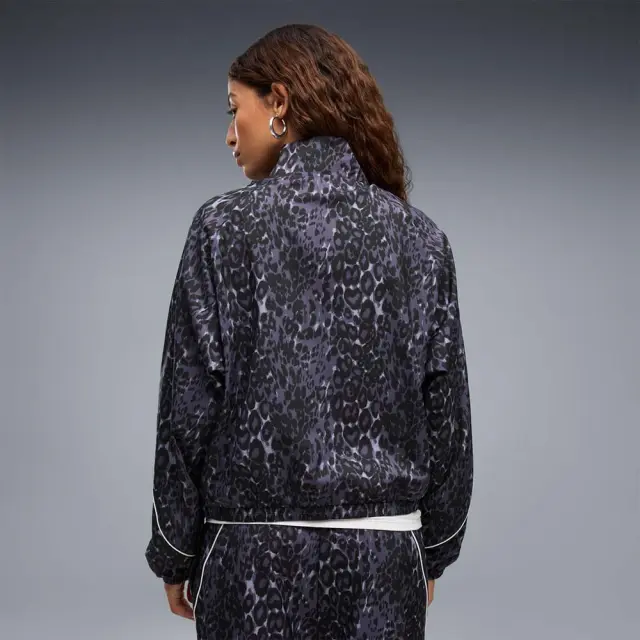 Puma Women's Sport Animal Relaxed Allover Print Full-Zip Woven Jacket Μπλε Σκούρο 694004-35 (Puma) 2