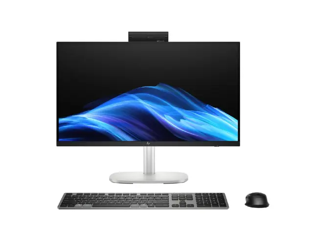 HP EliteStudio 8 All-in-One G1i 23.8" desktop AI PC, Intel Core Ultra 7, 1920 × 1080 px, 16 GB DDR5-SDRAM, Windows 11 Pro, Wi-Fi 7 (802.11be), silver