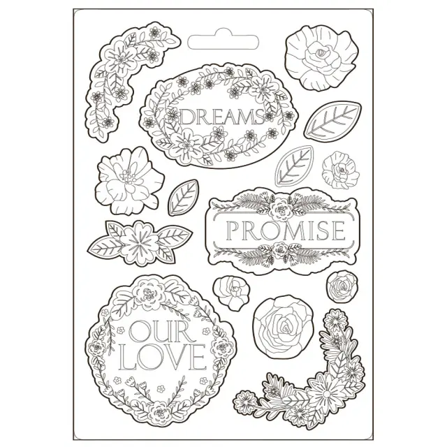 Καλούπι εύκαμπτο A5, 15x21cm, Stamperia, Garden of Promises, Dreams