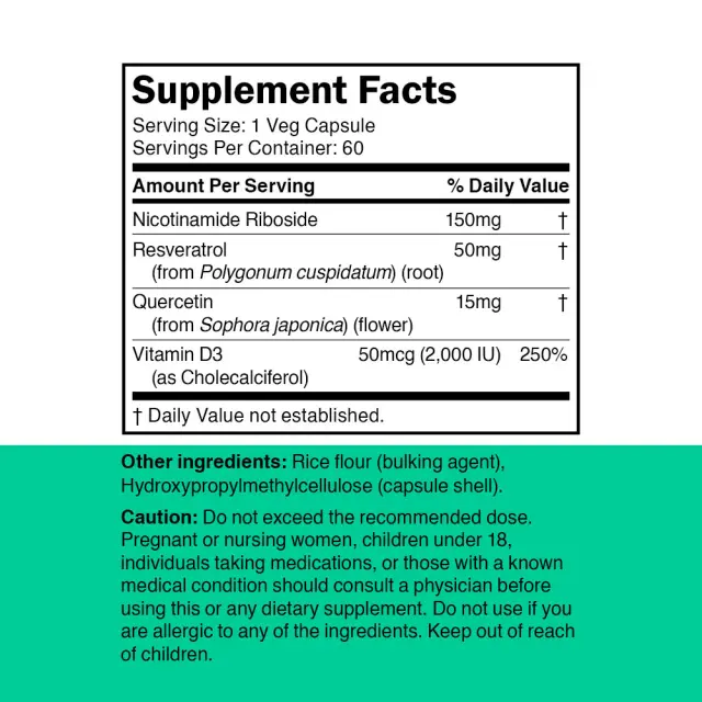 Vitamin360 NAD+ 60 Veg Capsules 2