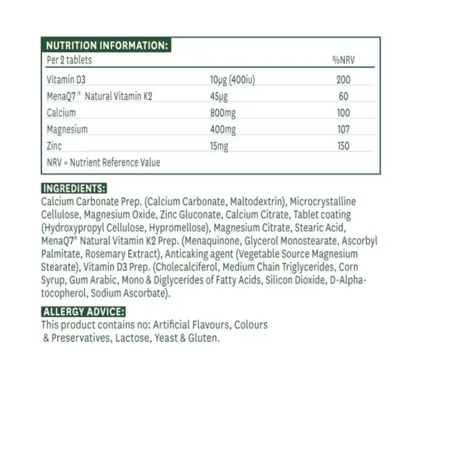 Natures Aid Osteo Advance - Bone Support Formula 2