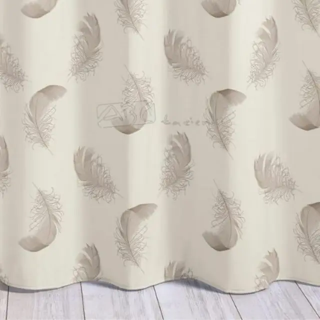 Υφασμάτινη Κουρτίνα μπάνιου (180 X 200) sealskin Plumes Taupe 2