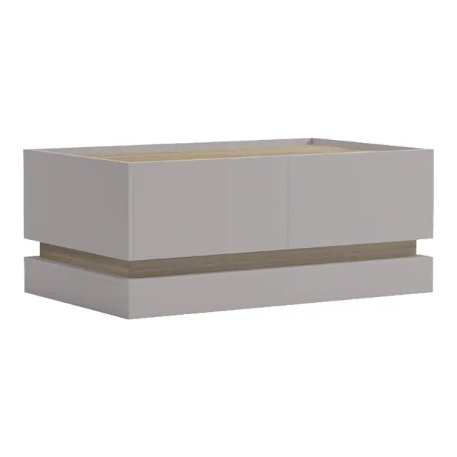 Τραπέζι σαλονιού Wendo pakoworld taupe-sonoma 97x60x40εκ 2