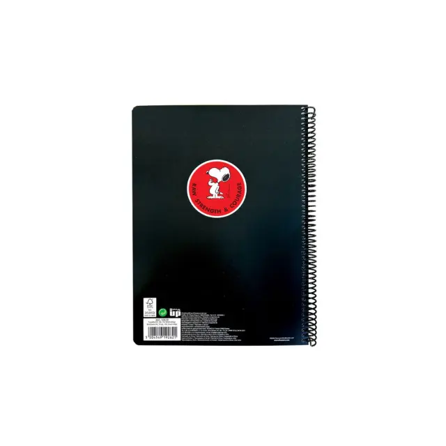 BMU Τετράδιο Peanuts Σπιράλ A4 2θ/70φ: Snoopy Black & Red (2 σχέδια) Σχέδιο 2 2