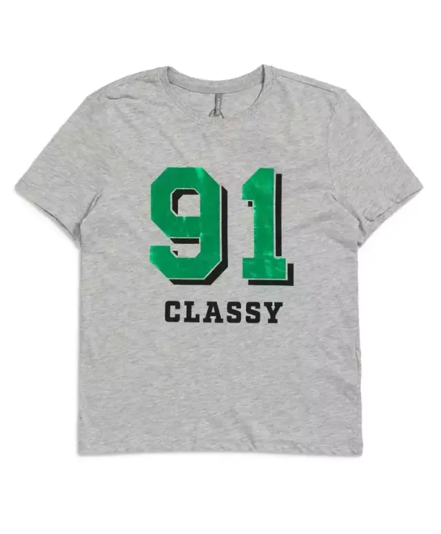 Only - Γυναικείο T-shirt με Στάμπα Mindie Tee Classy 91 15274765 Γκρι - M 3