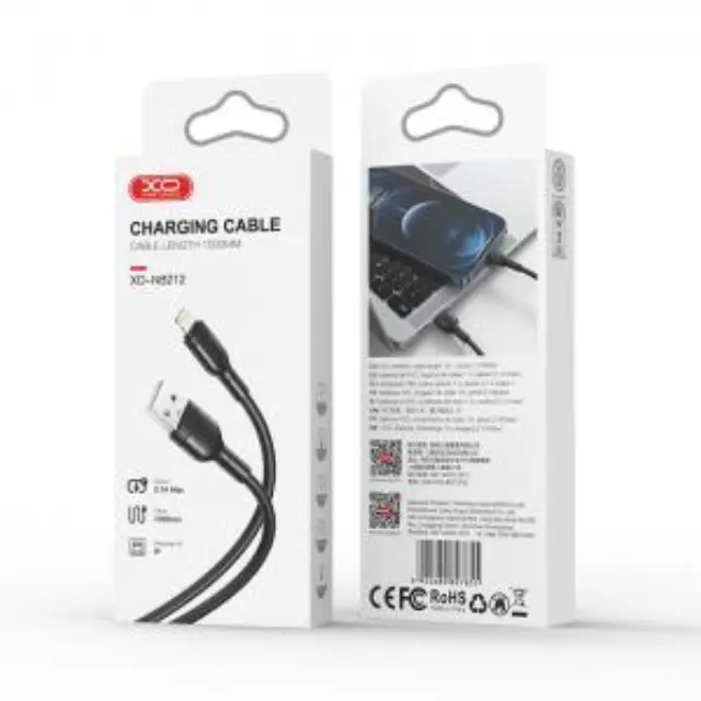 Καλώδιο USB High-Speed A αρσ. - Lightning 10.5W, 1.00m σε μαύρο χρώμα 2