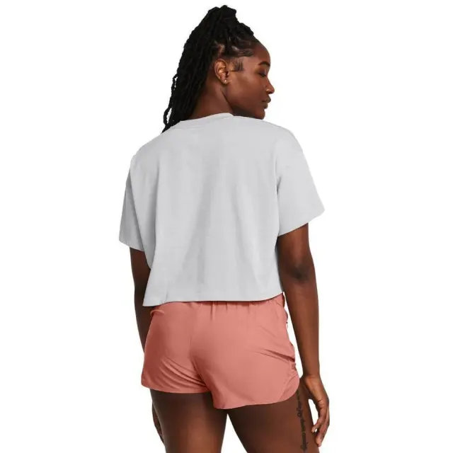 Under Armour Scripted Crop T-Shirt (1383050-011) - Γκρί - S 3