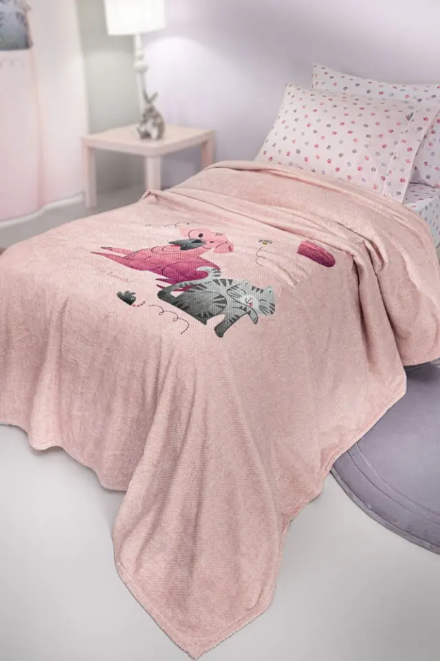 FLEECE ΚΟΥΒΕΡΤΑ ΜΟΝΗ ULTRA SOFT PAW PINKY 160X220
