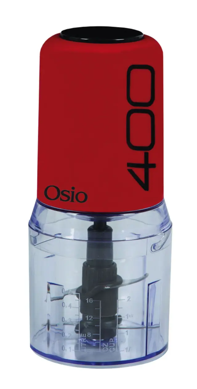 Πολυκόφτης Osio Omc-2312r 2 Λεπιδες Κοκκινο 400w