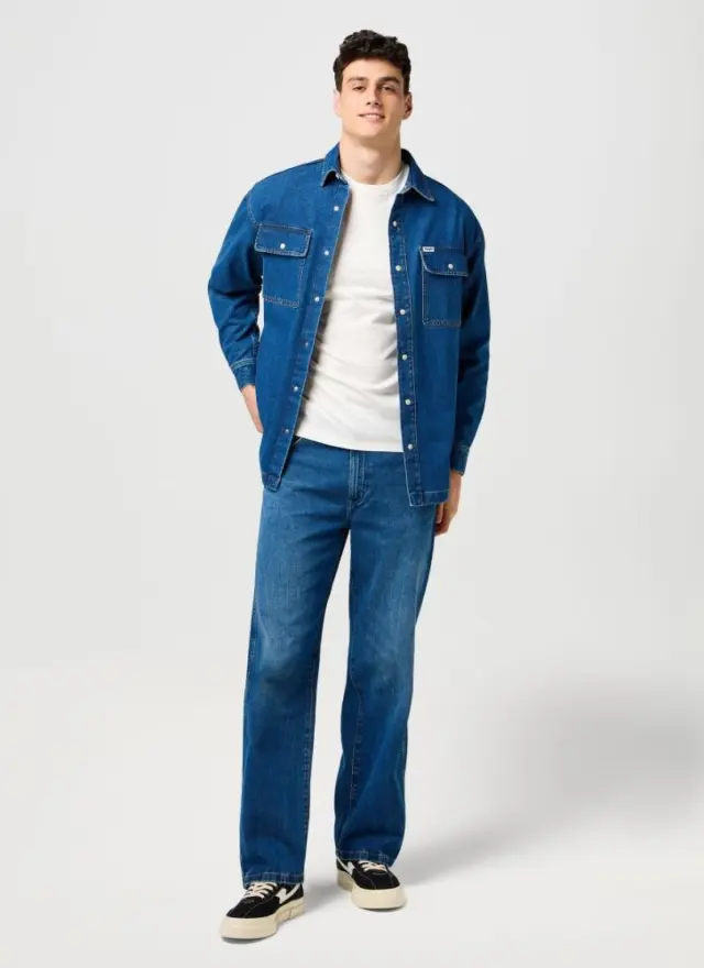 Wrangler Ανδρικό RETRO Τζιν Παντελόνι 112371018 – Light Blue - 33W 34L 3