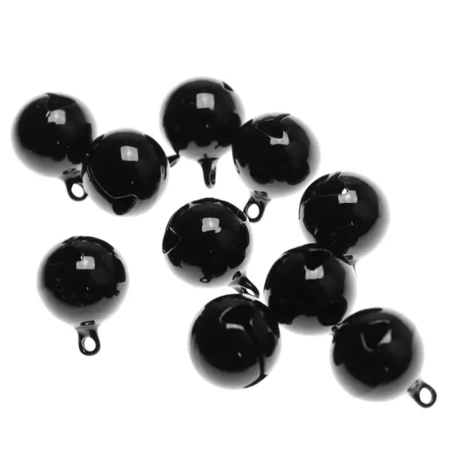 Κουδουνάκι Μεταλλικό Μαύρο 14x17.5mm - 10τεμ