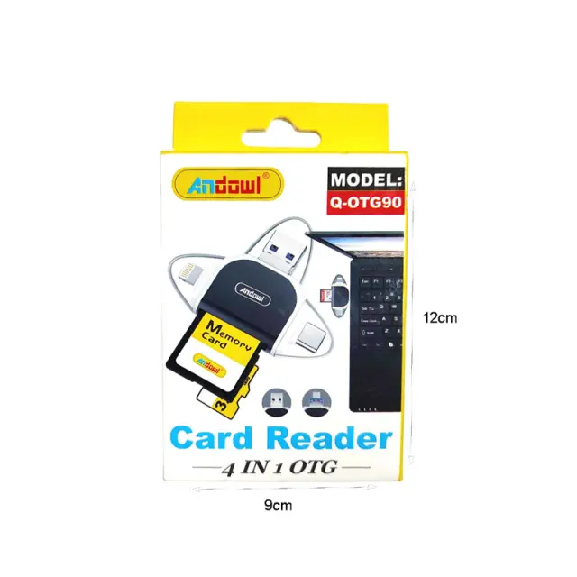 Andowl 4 σε 1 OTG Card Reader - Συσκευές ανάγνωσης καρτών μνήμης με 3 υποδοχές Q-OTG90 - Card Reader Q-OTG90 075648 2