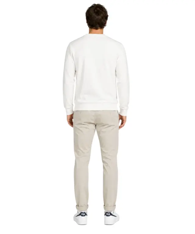 Fila - Ανδρικό Μακρυμάνικο Φούτερ Leverano FAM0876-10001 Λευκό 3