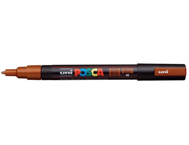 Μαρκαδόρος Σχεδίου Uni Posca PC-3M με πάχος μύτης 0.9-1.3mm - BronzePC-3M(E) - MΠPONZE