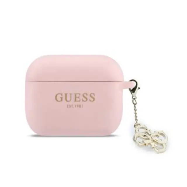 Guess 4G Charm Silicone Case for AirPods Pro 3 Pink