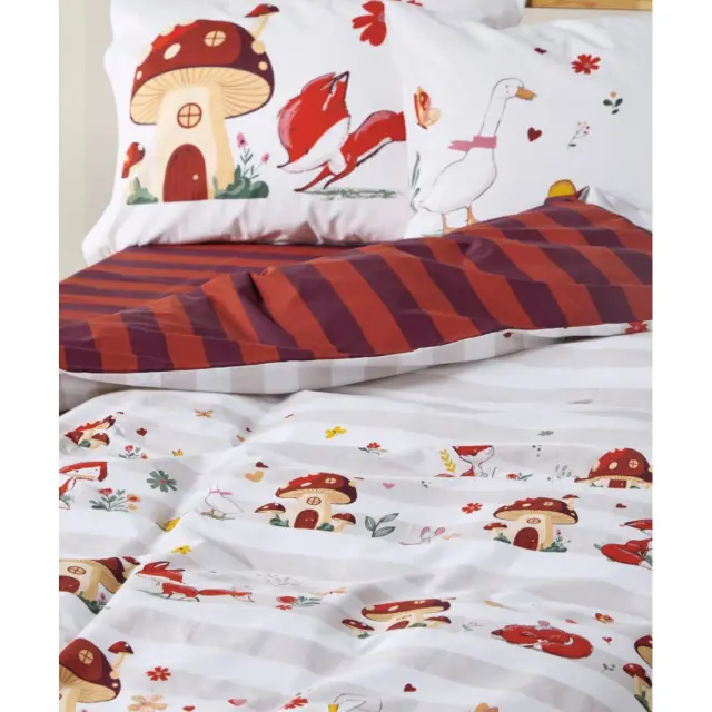 Σετ Παιδικές Μαξιλαροθήκες 2 Τεμαχίων Kentia Alpu White-Beige-Orange-Yellow-Green 50X70 3
